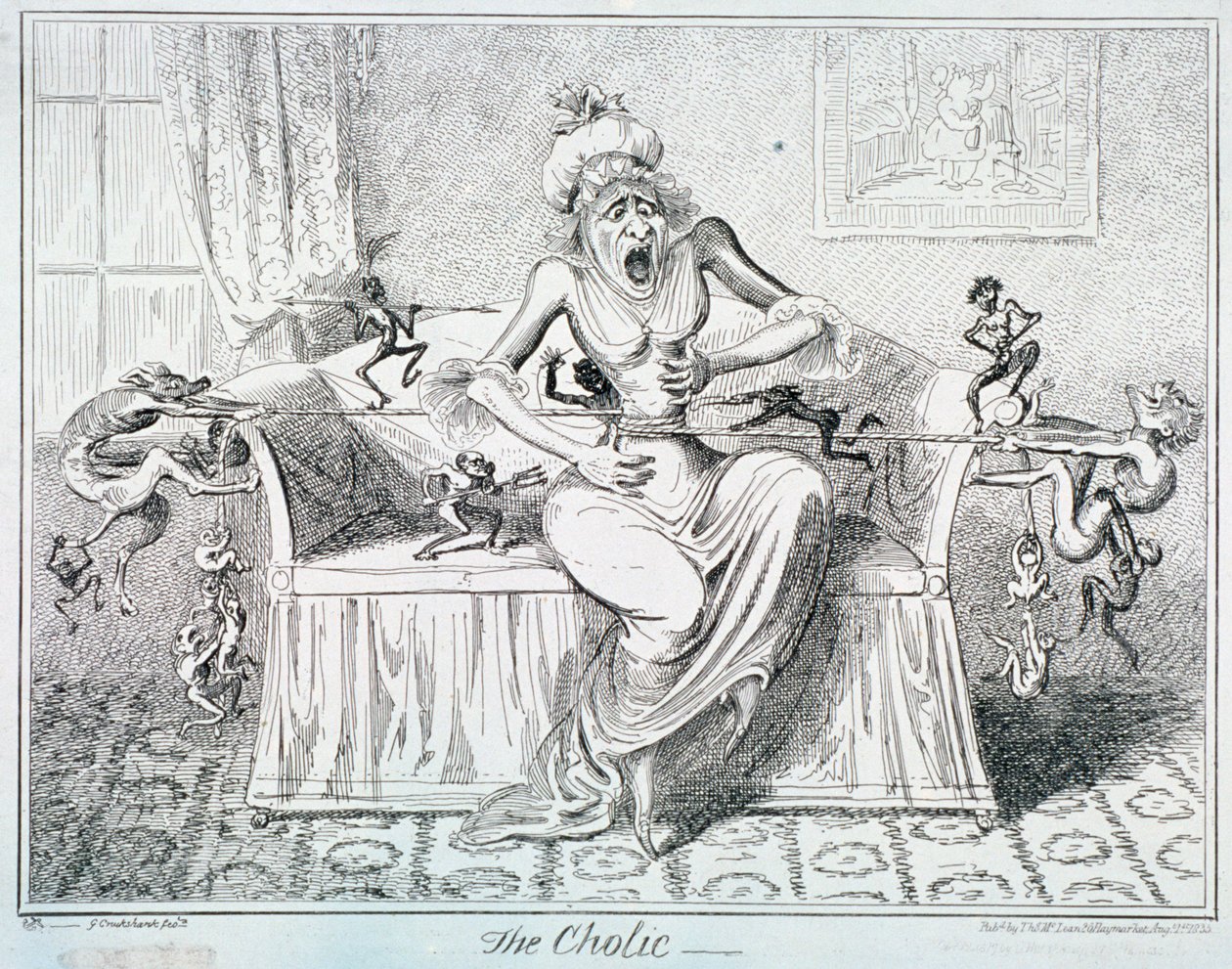 „Cholika”, 1835 autorstwa George Cruikshank