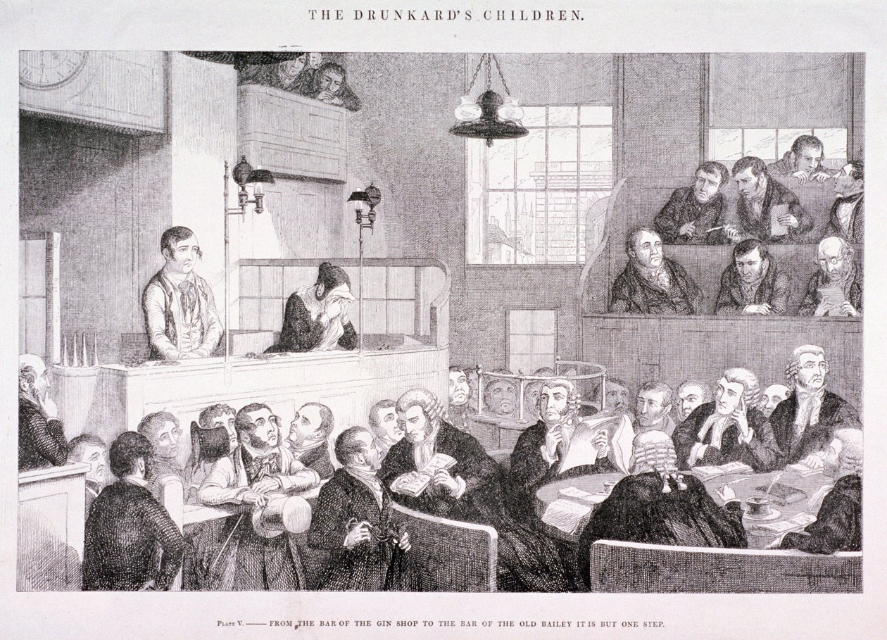 „Dzieci pijaka”, ok. 1847 r. autorstwa George Cruikshank
