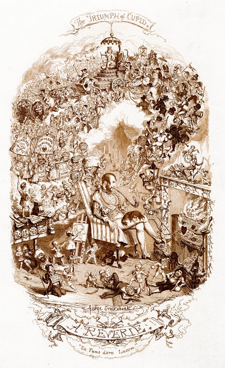 Triumf Kupidyna, XIX wiek. autorstwa George Cruikshank
