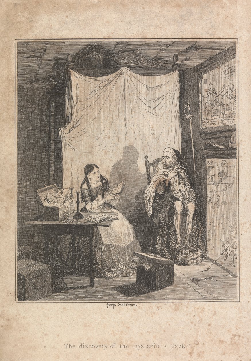 Odkrycie tajemniczej paczki autorstwa George Cruikshank