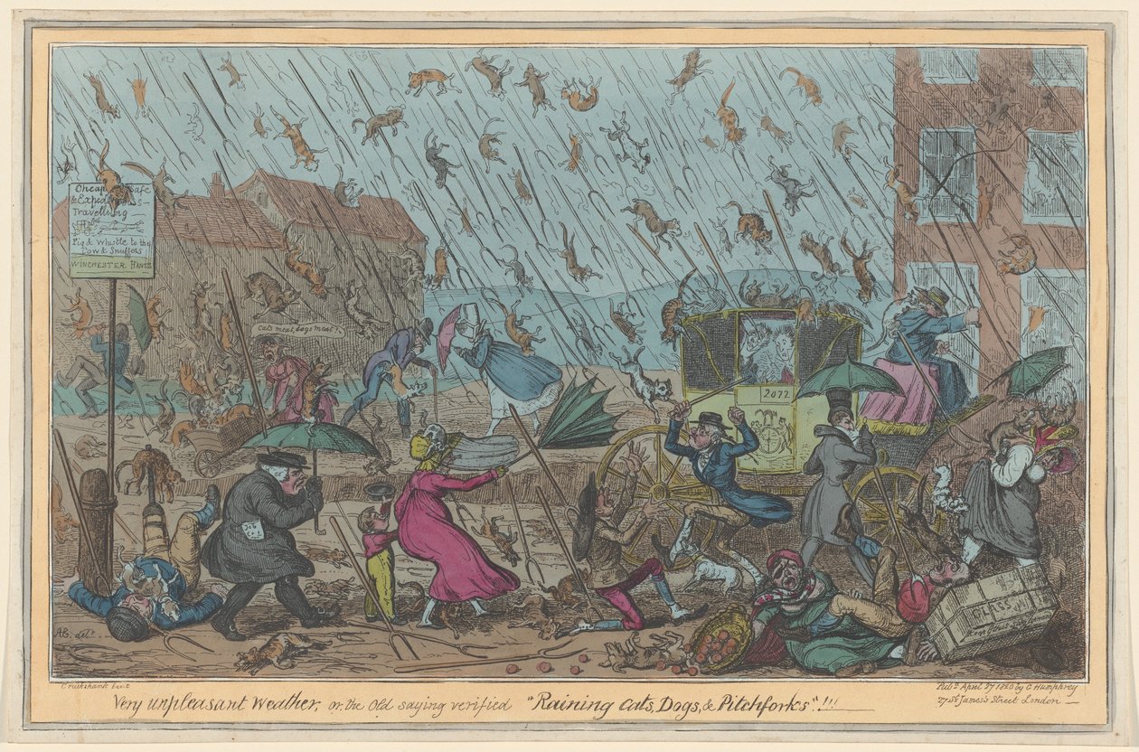 Bardzo nieprzyjemna pogoda autorstwa George Cruikshank