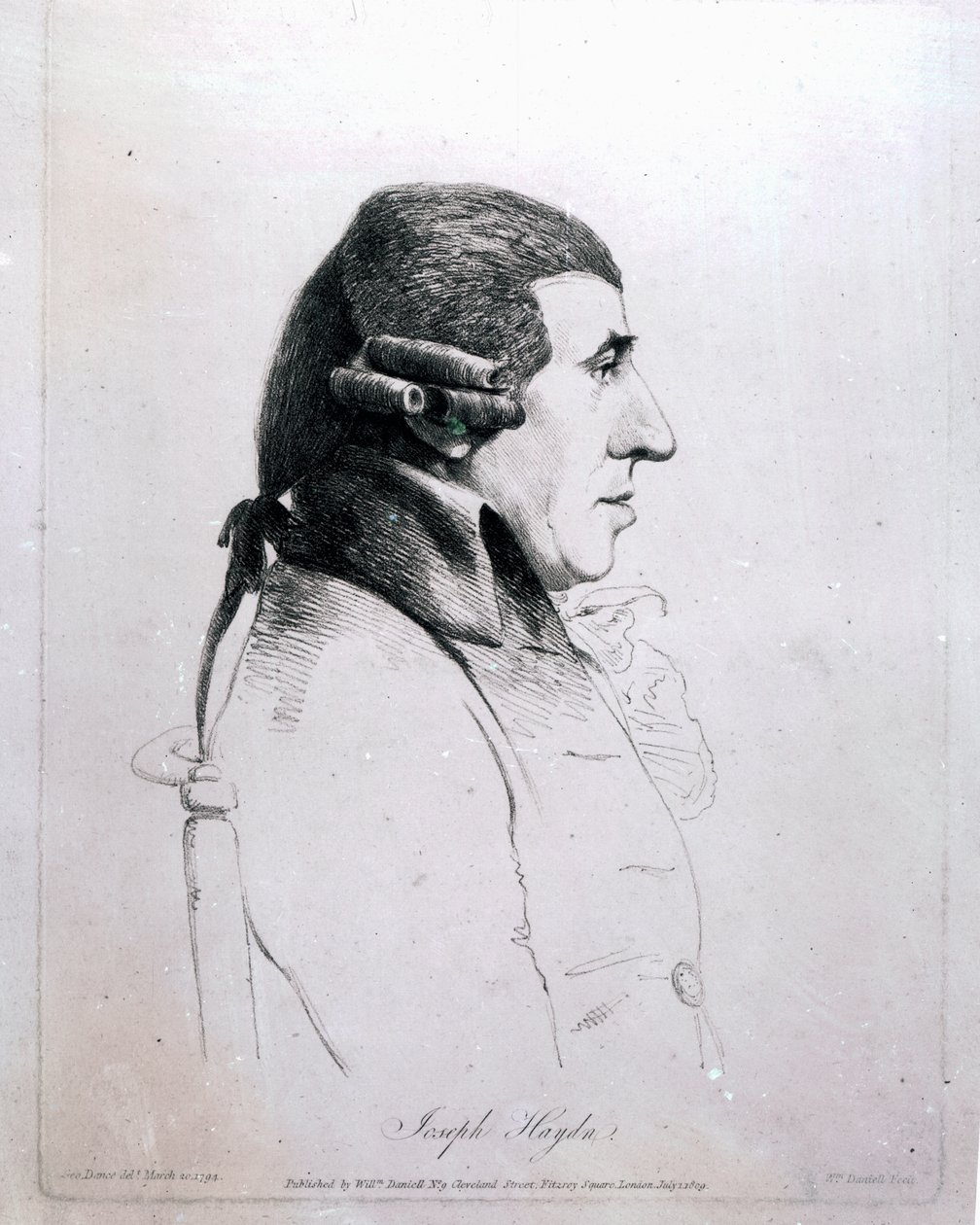 Franciszek Józef Haydn, 1809 autorstwa George Dance