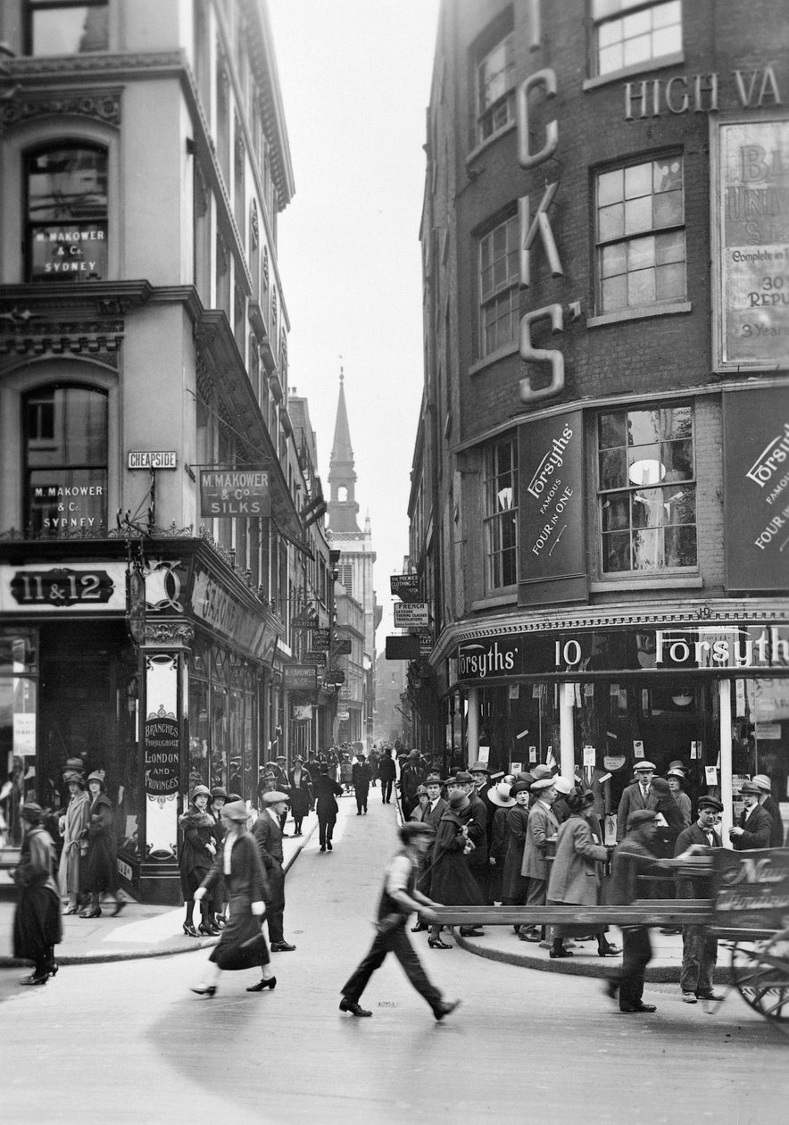 Cheapside, City of London, c1920 autorstwa George Davison Reid