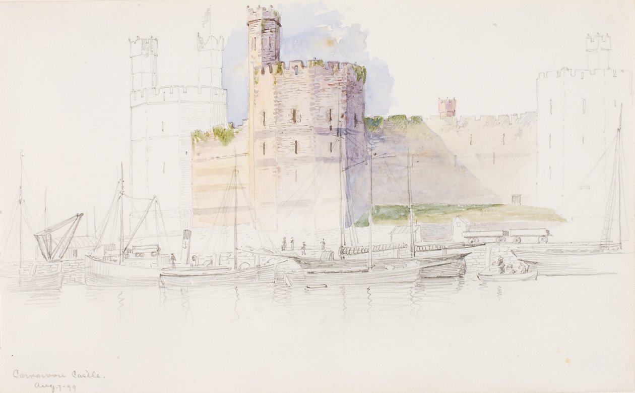 Zamek Caernarvon autorstwa George Elbert Burr