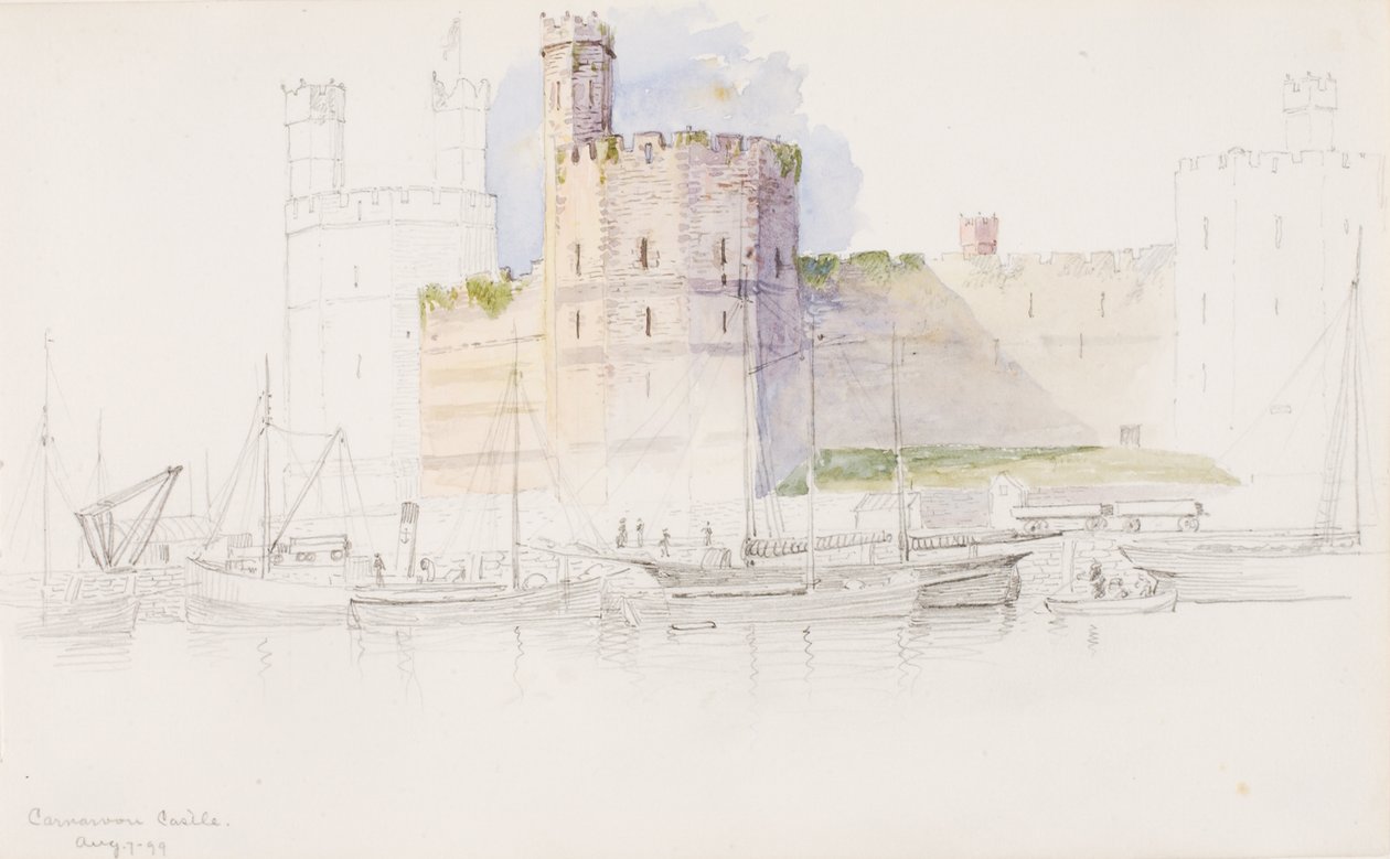 Zamek Caernarvon, 1899. autorstwa George Elbert Burr
