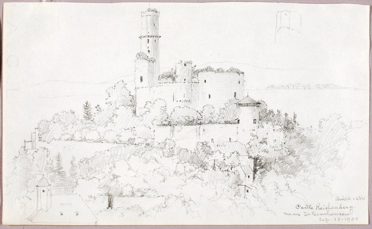 Zamek Reichenberg, niedaleko St. Goarshausen autorstwa George Elbert Burr