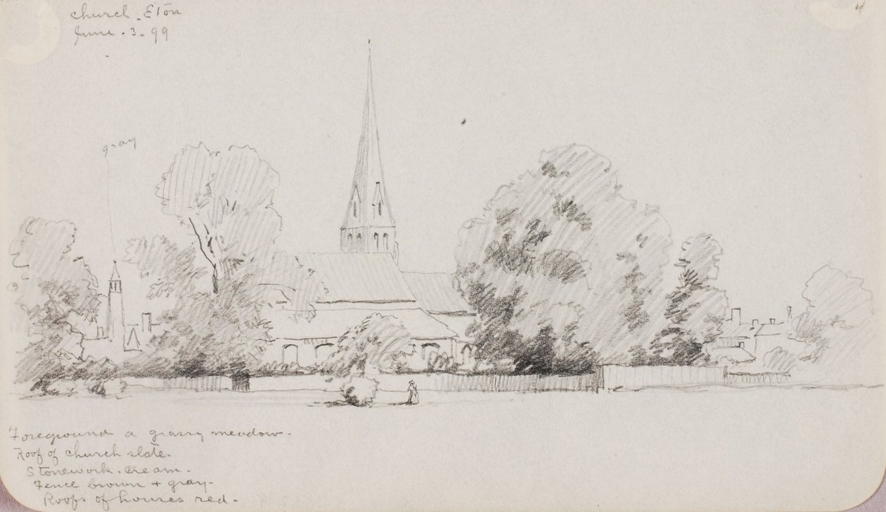 Kościół, Eton autorstwa George Elbert Burr