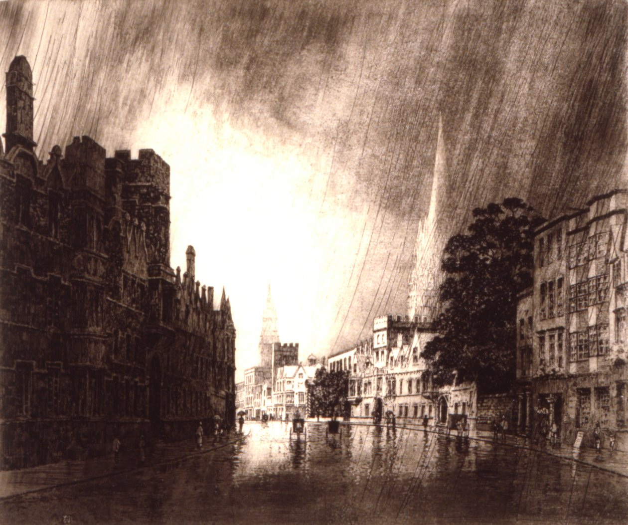 High Street, Oxford autorstwa George Elbert Burr