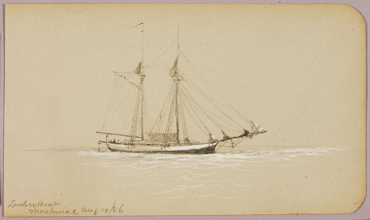 Lumber Boat, Mackinac autorstwa George Elbert Burr