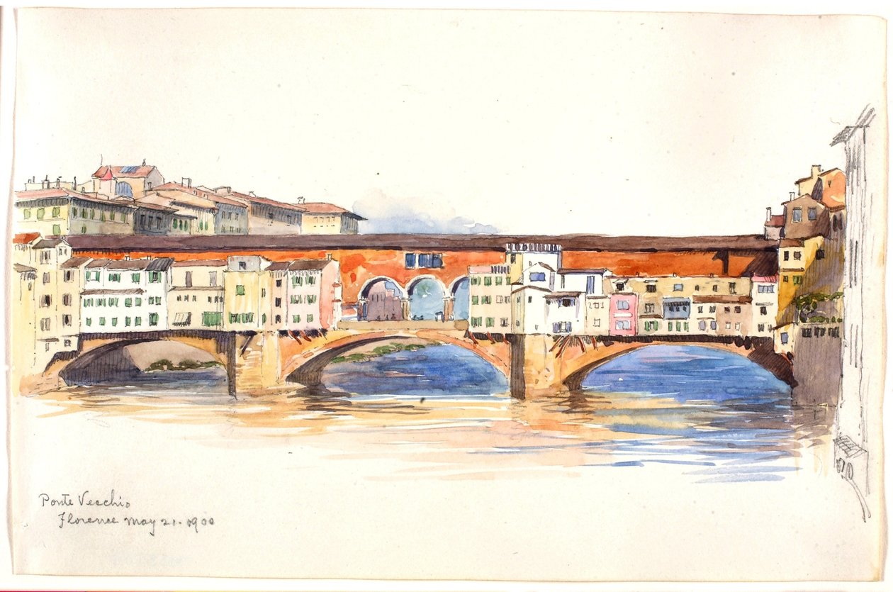 Ponte Vecchio, Florencja autorstwa George Elbert Burr