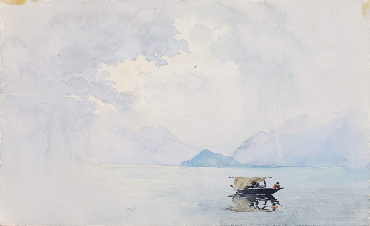Deszcz, Bellagio autorstwa George Elbert Burr