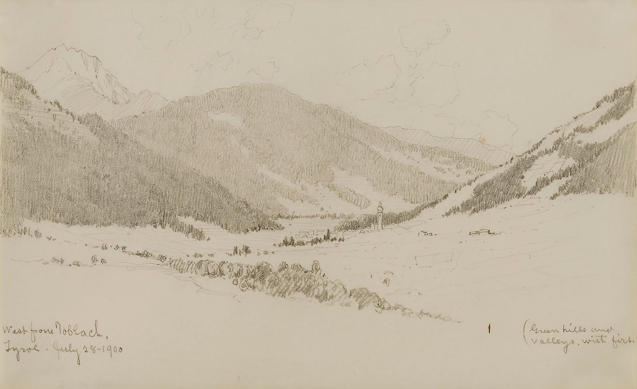 Na zachód od Toblach, Tyrol autorstwa George Elbert Burr