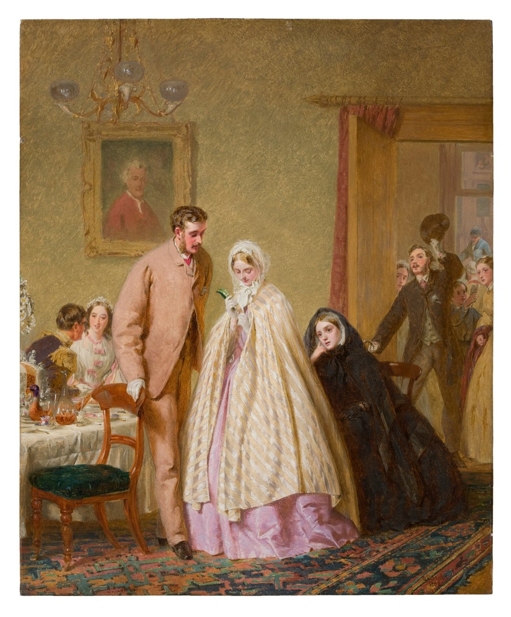 Śniadanie weselne, 1862 autorstwa George Elgar Hicks