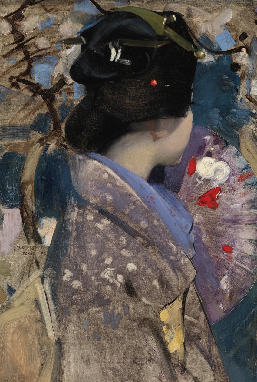 Japonka z wachlarzem autorstwa George F. Henry