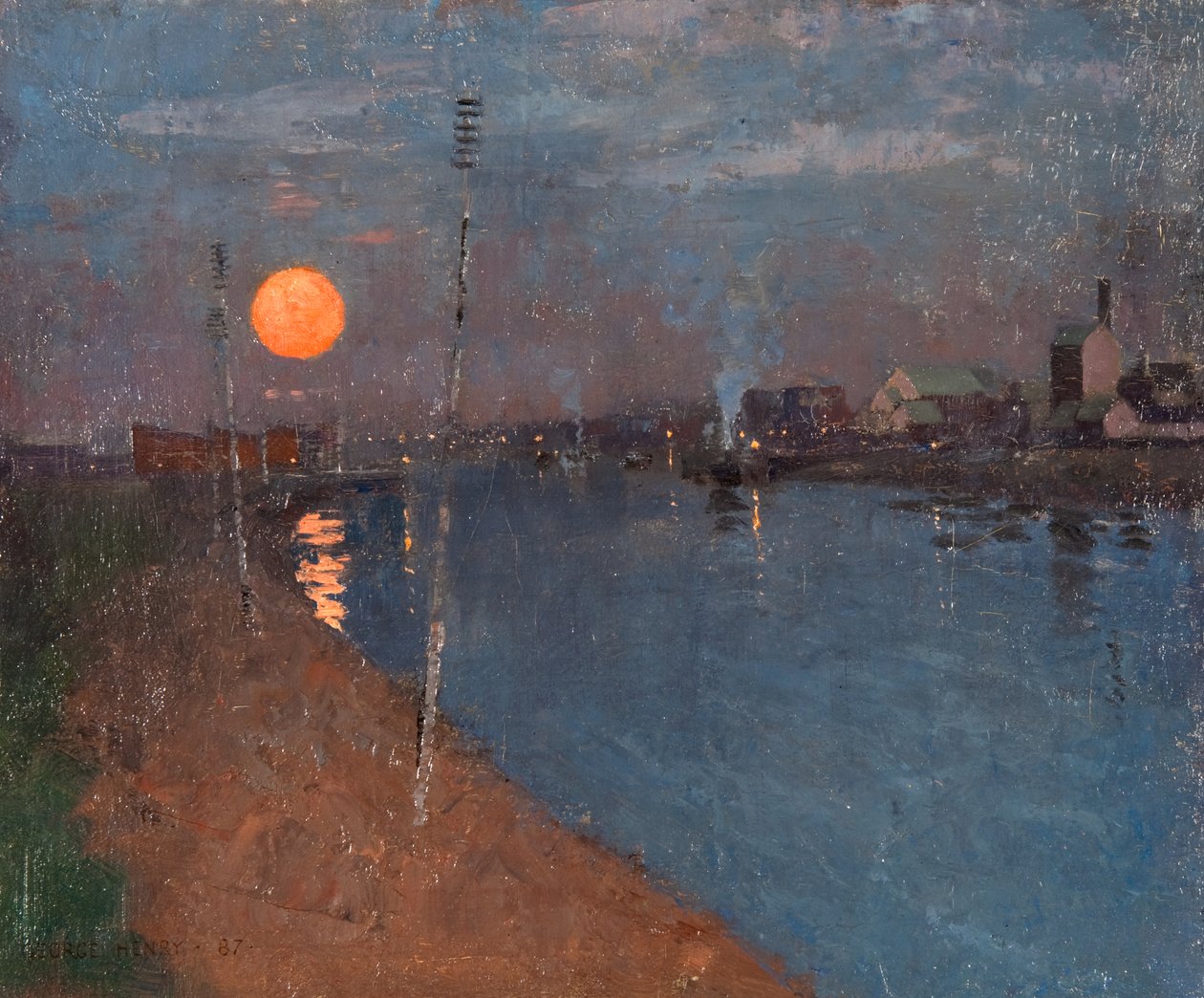 Zachód słońca autorstwa George F. Henry
