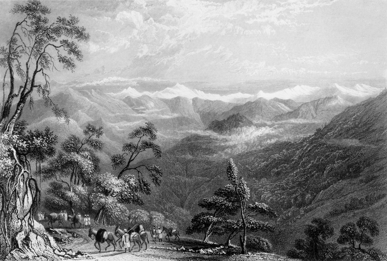 „Snowy Range, z Landour”, 1838. autorstwa George Francis White