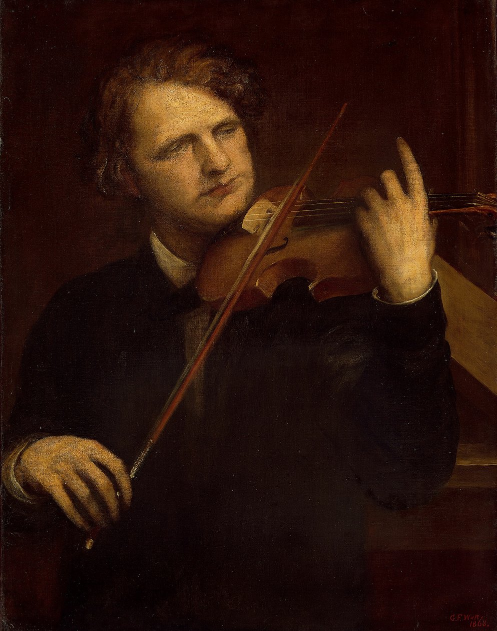 Studium przy lampach: Herr Joachim autorstwa George Frederick Watts