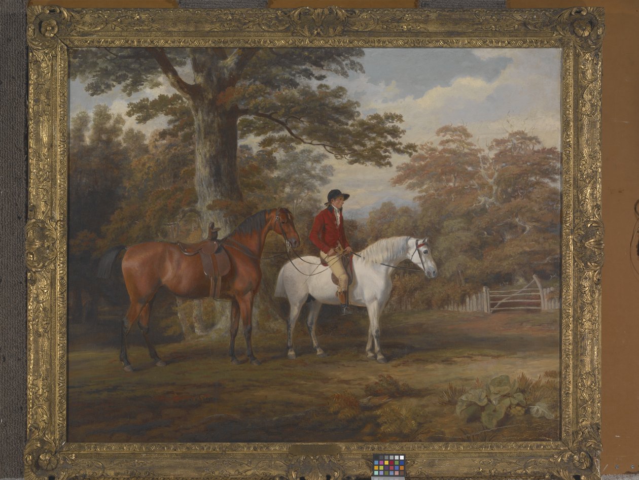 Hunter And Huntsman (olej na płótnie) autorstwa George Garrard