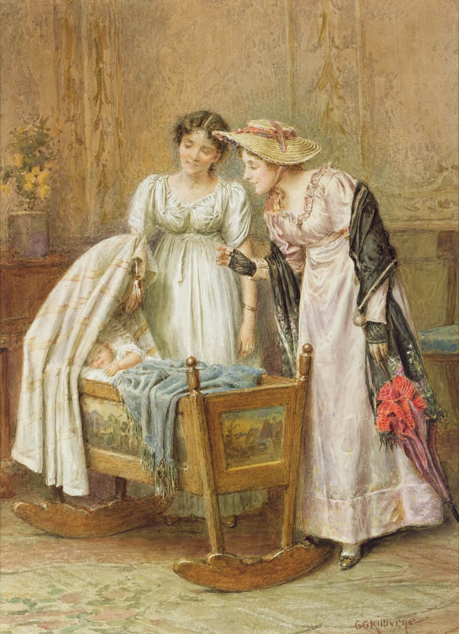 Łóżeczko (wc na papierze) autorstwa George Goodwin Kilburne