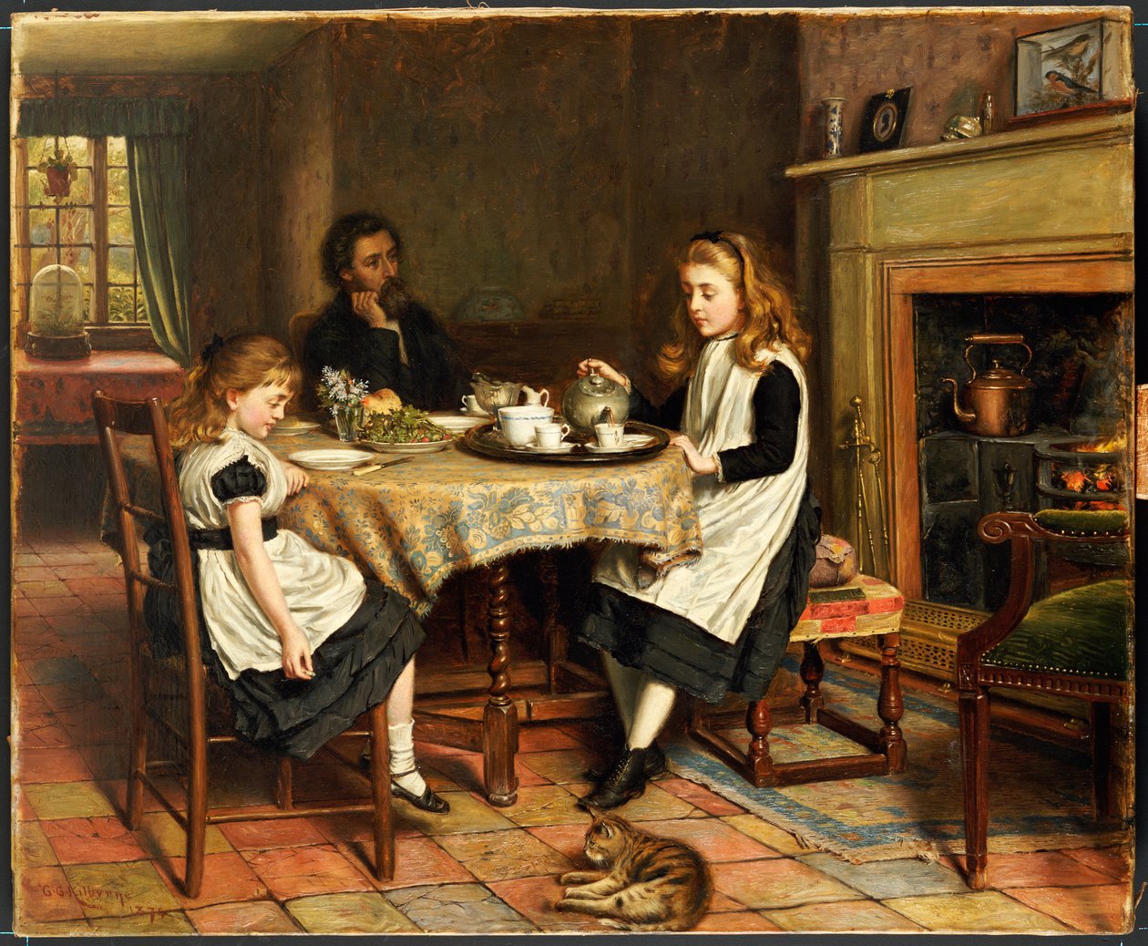 Nie ma kominka..., 1874 autorstwa George Goodwin Kilburne