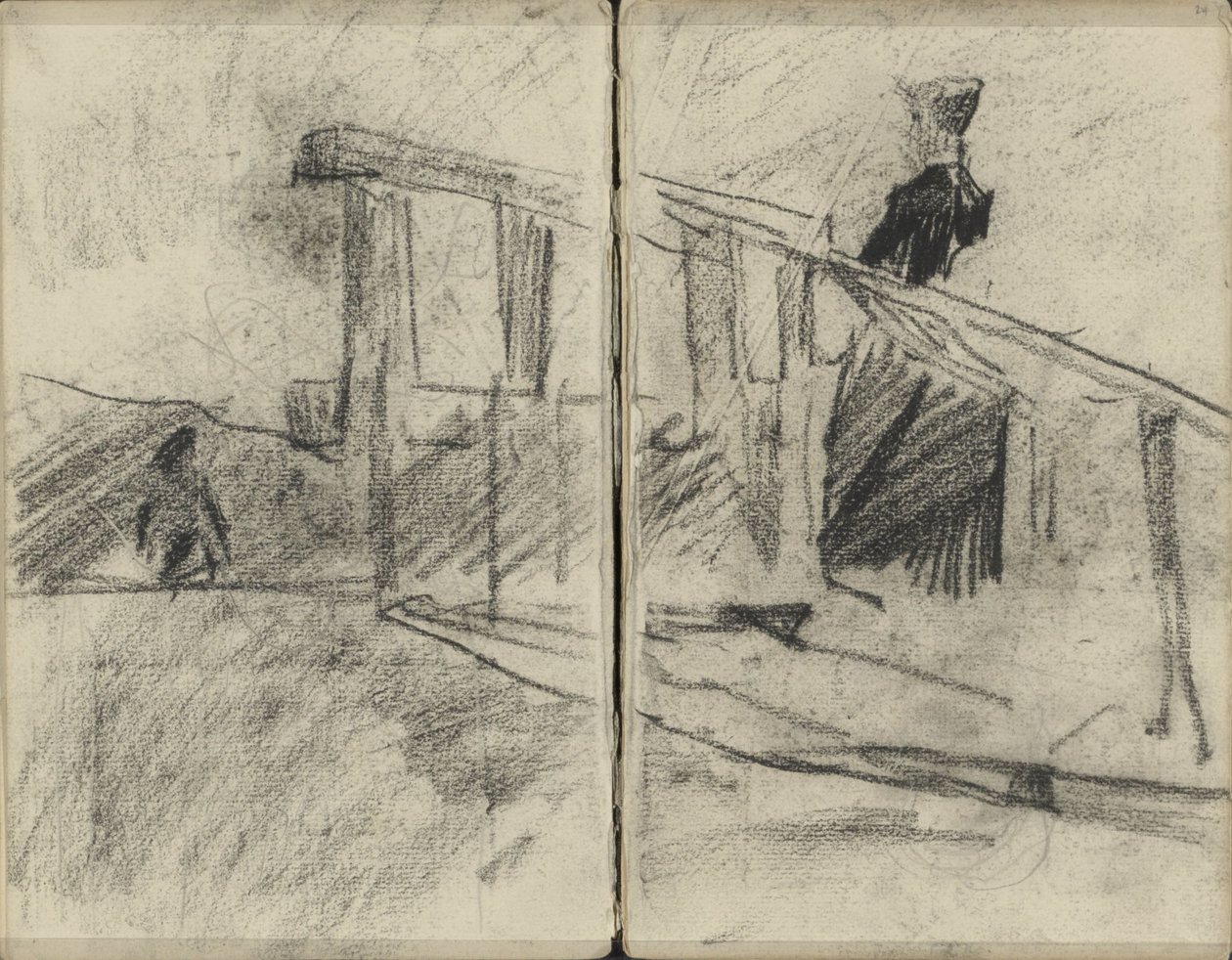 Kobieta, prawdopodobnie na moście autorstwa George Hendrik Breitner