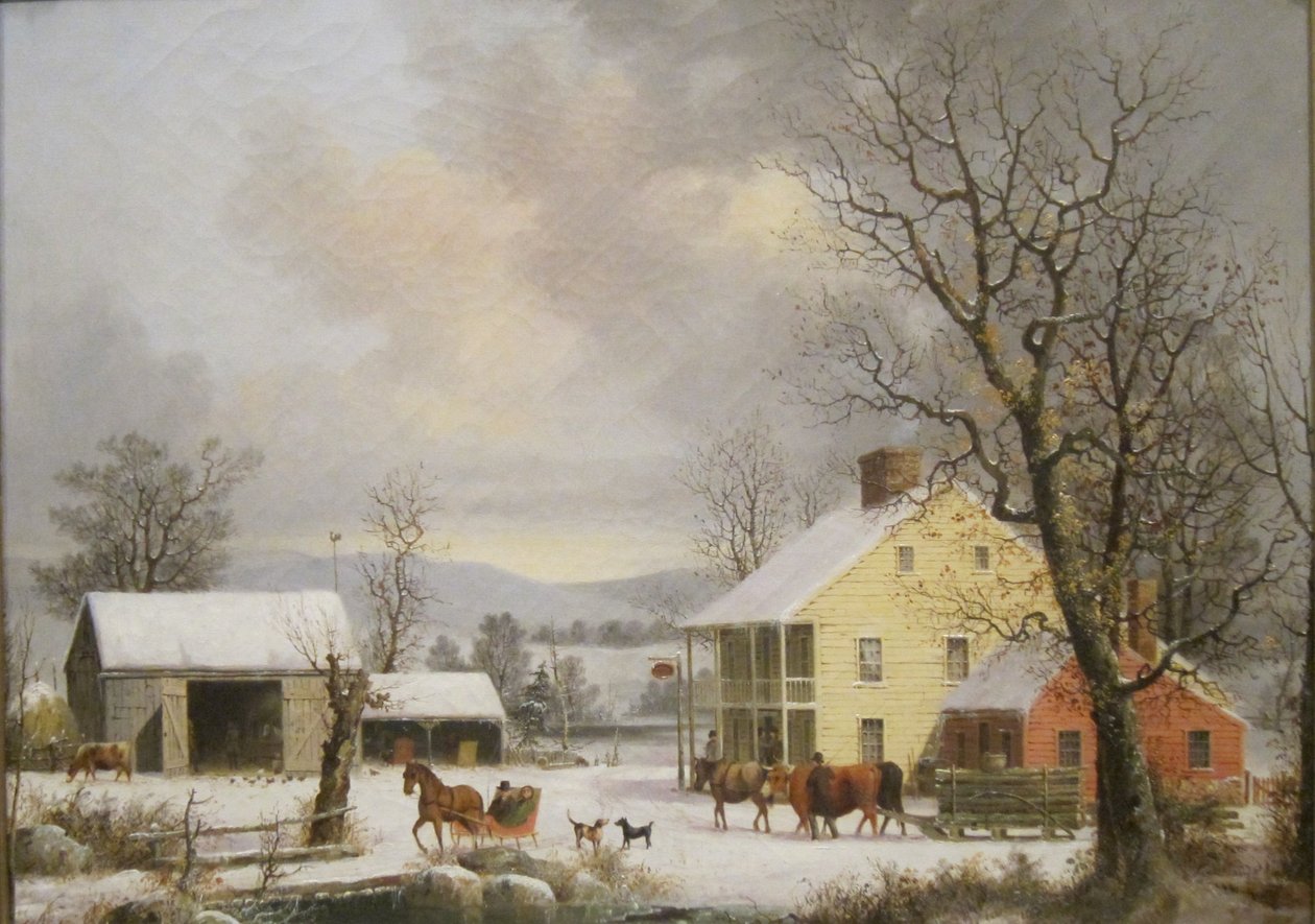 Zima na wsi (1857) autorstwa George Henry Durrie