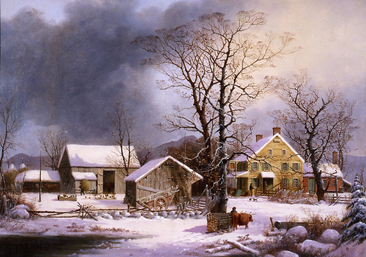 Zima na wsi, 1862 autorstwa George Henry Durrie