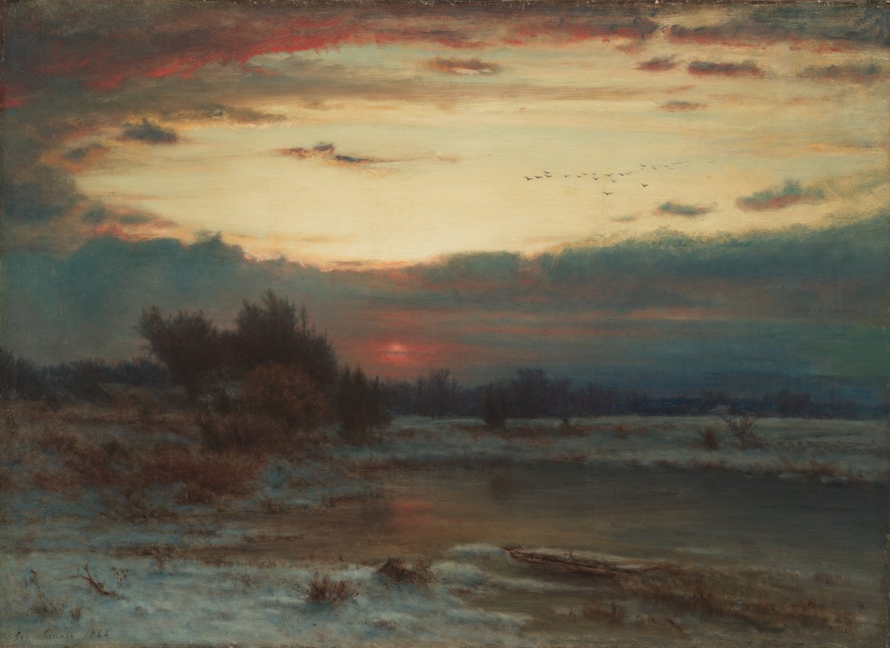 Zimowe niebo, 1866. autorstwa George Inness