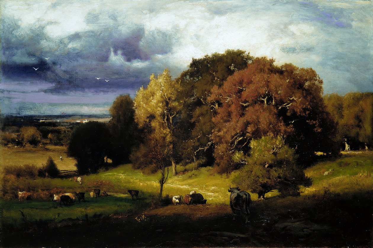 Jesienne Dęby, ok. godz. 1878. autorstwa George Inness
