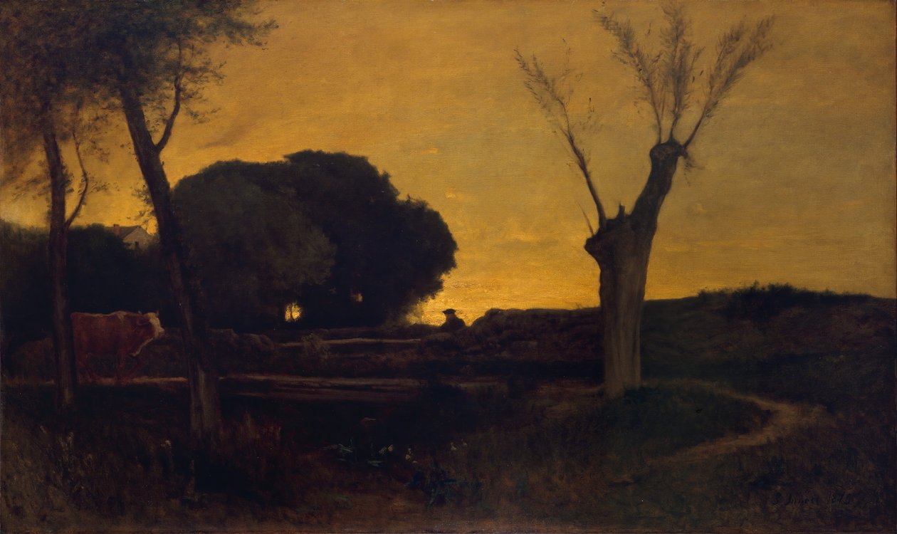 Wieczór w Medfield, Massachusetts, 1875. autorstwa George Inness