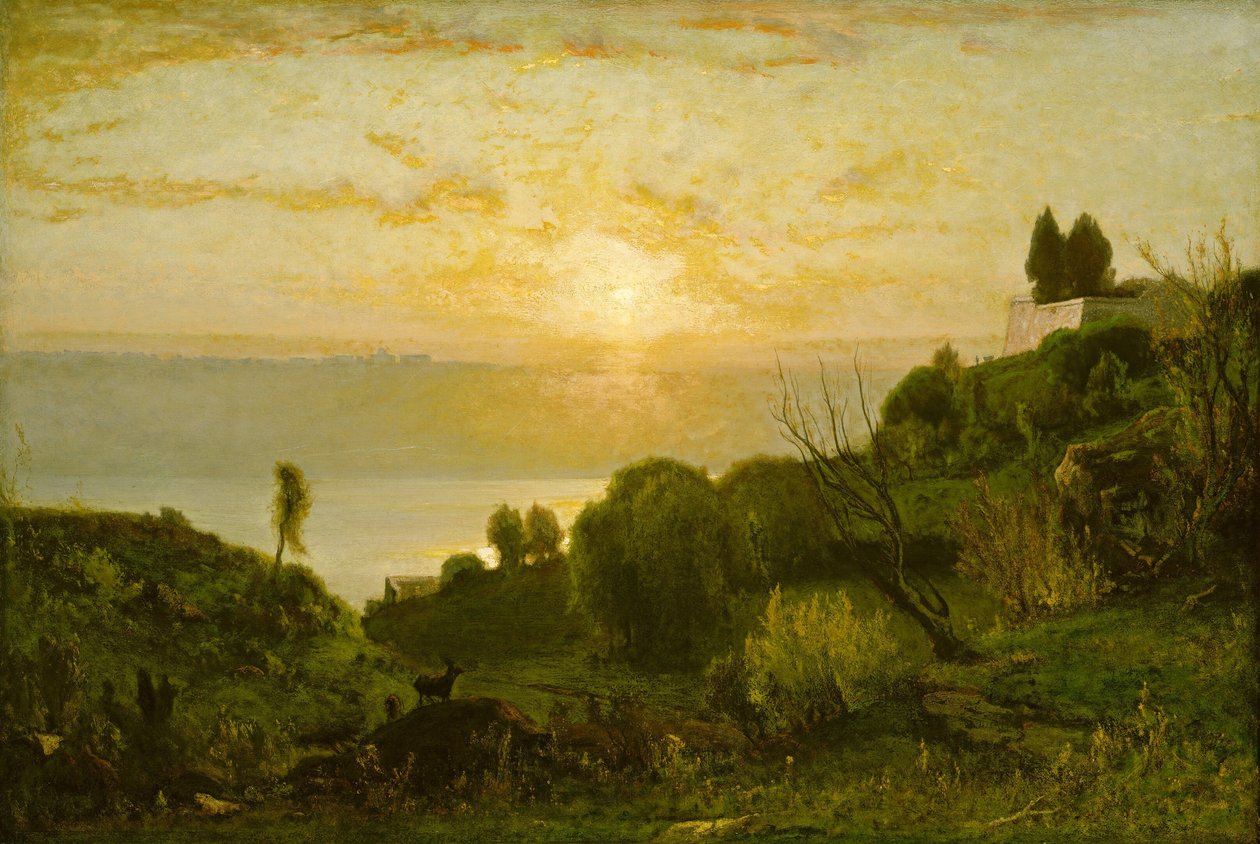 Jezioro Albano, Zachód słońca, ok. 1900 r. 1874. autorstwa George Inness