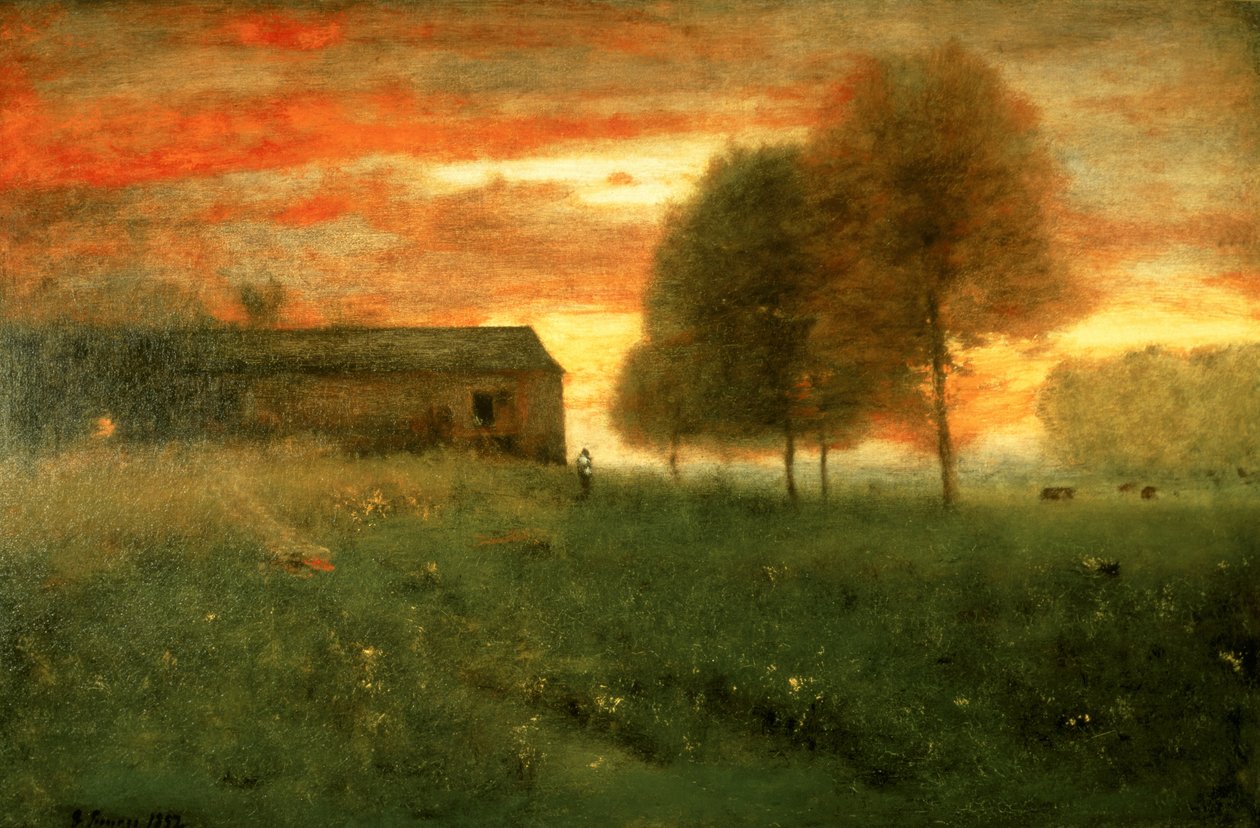 Zachód słońca, Montclair, 1892 autorstwa George Inness