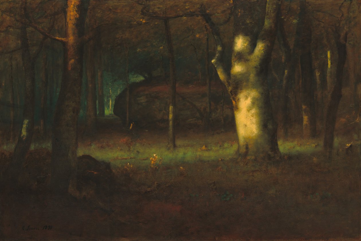 Zachód słońca w lesie, 1891. autorstwa George Inness