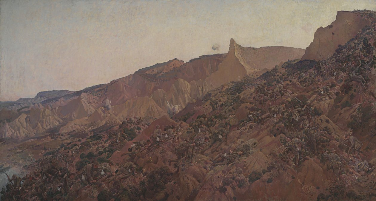 Anzac, lądowanie 1915 autorstwa George Lambert