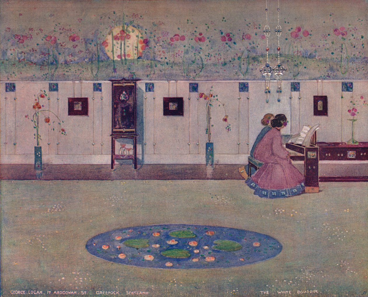 Biały buduar, ok. 1905 r. autorstwa George Logan