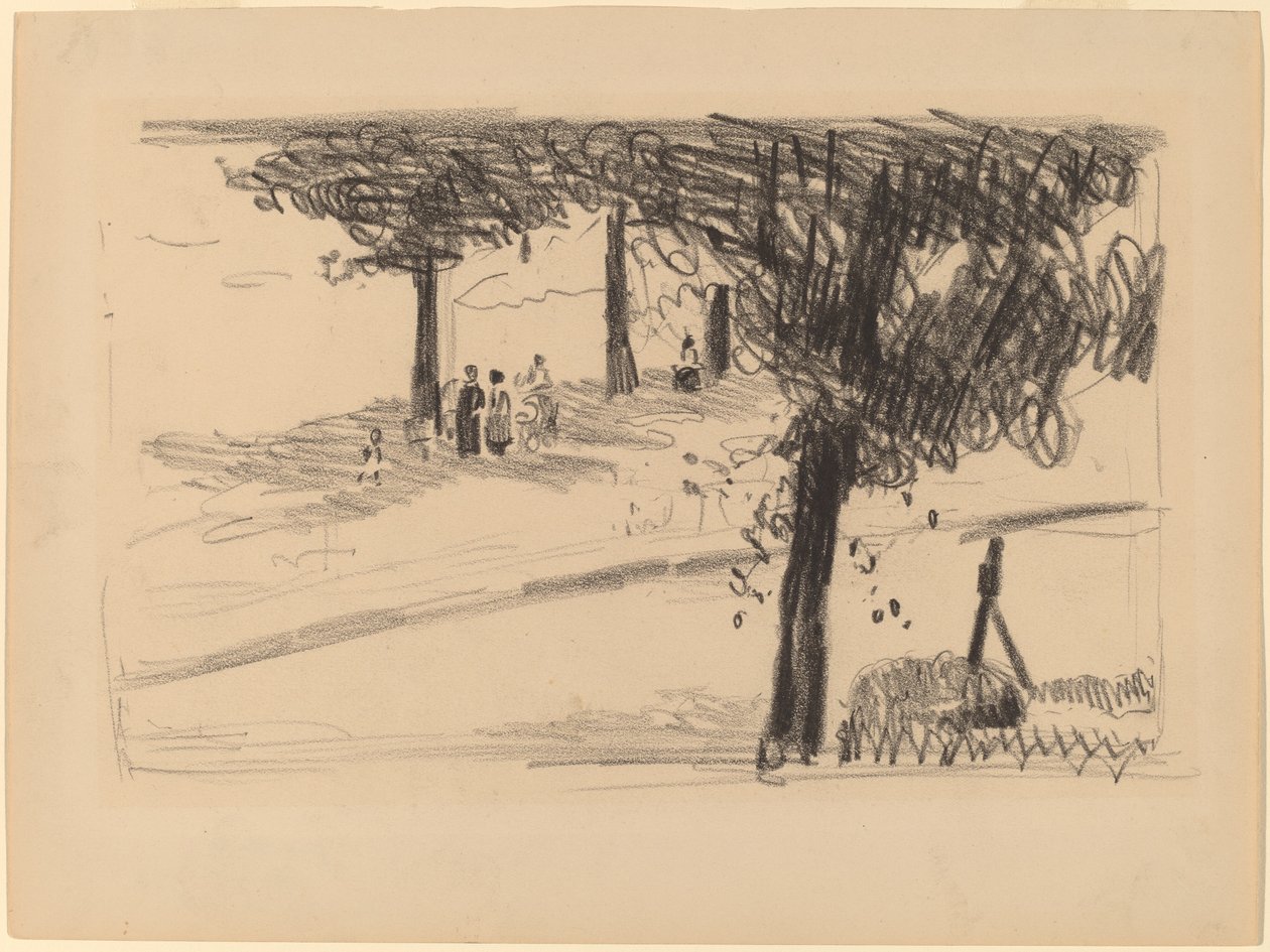 Pod drzewami autorstwa George Luks