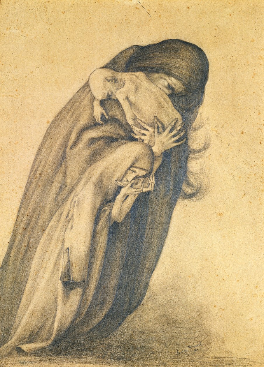 Zrozpaczona Matka, 1890 autorstwa George Minne Baron
