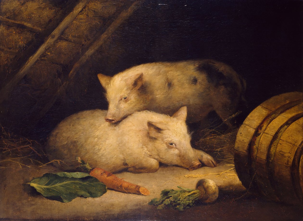Świnie, koniec XVIII wieku. autorstwa George Morland