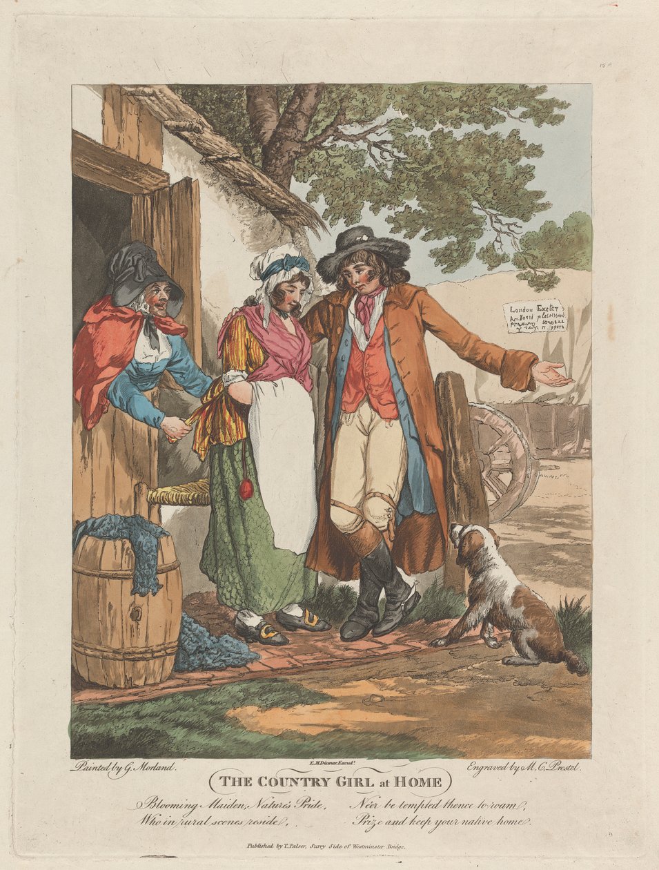 Wiejska dziewczyna w domu autorstwa George Morland