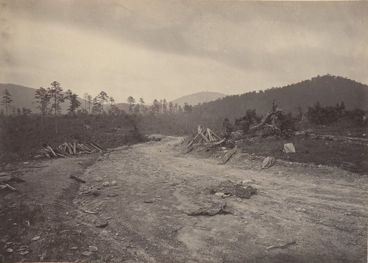 Myszołów Roost, Gruzja, lata 60. XIX wieku. autorstwa George N. Barnard