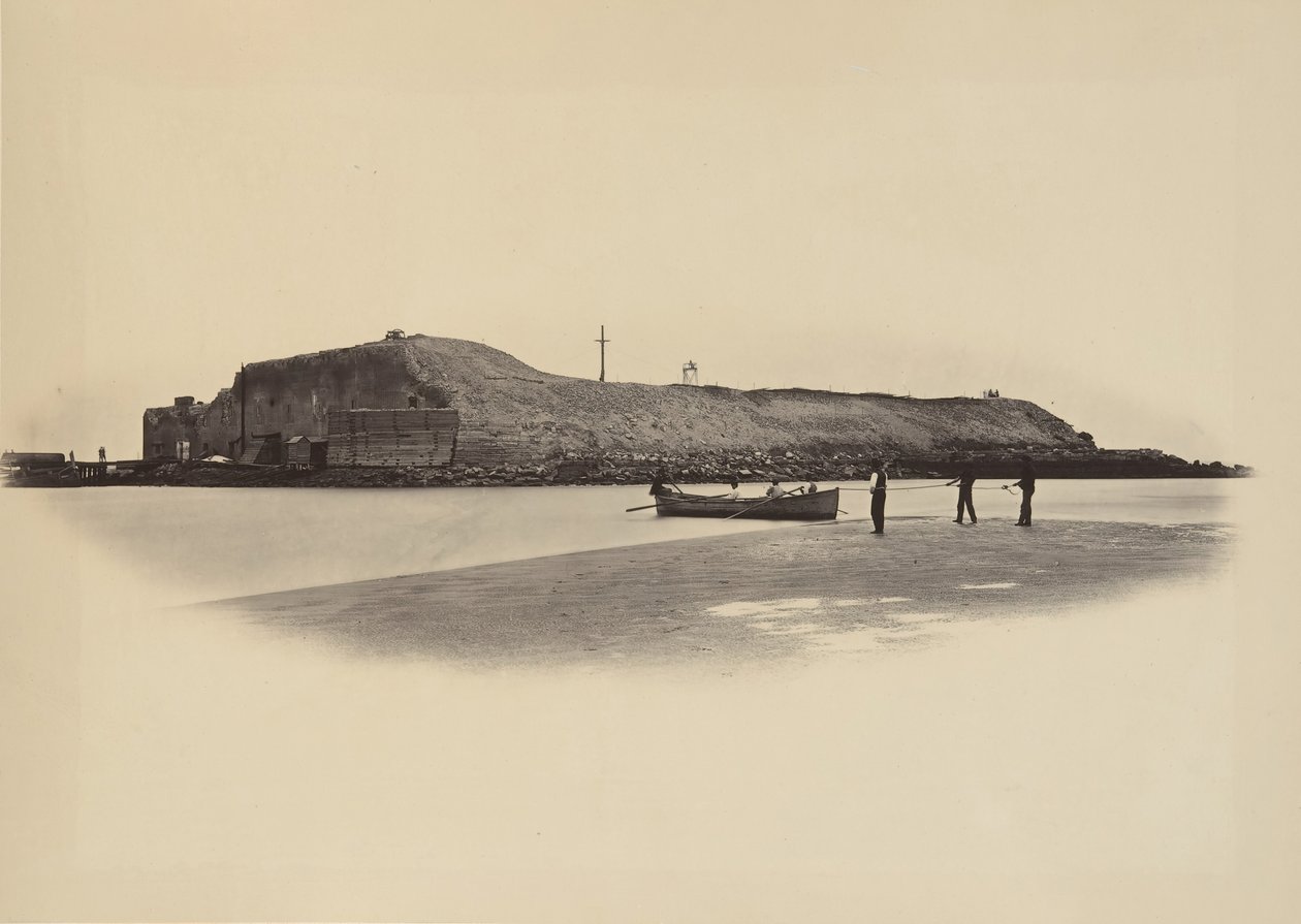 Fort Sumpter, lata 60. XIX wieku. autorstwa George N. Barnard