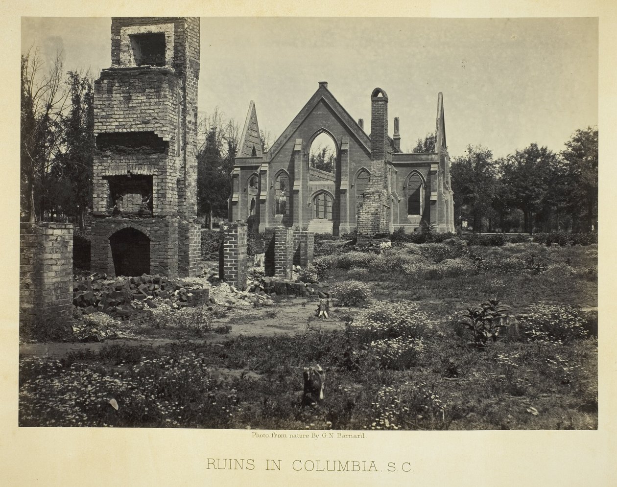 Ruiny w mieście Columbia, S.C. autorstwa George N. Barnard