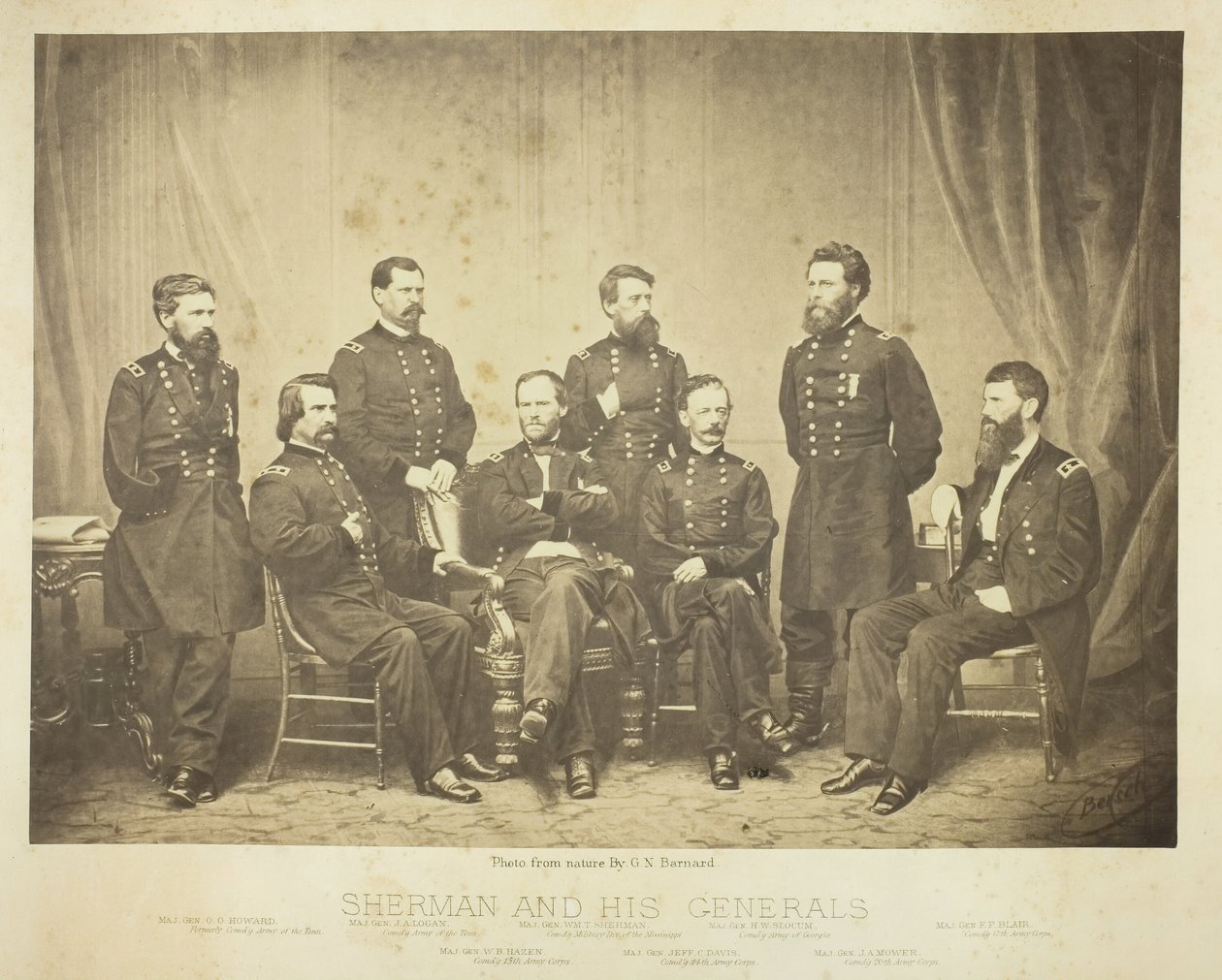 Sherman i jego generałowie, 1865. autorstwa George N. Barnard