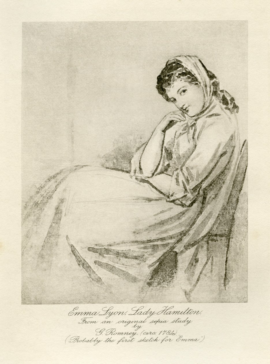Emma Lady Hamilton autorstwa George Romney