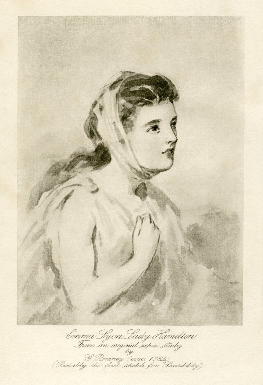 Emma Lady Hamilton autorstwa George Romney