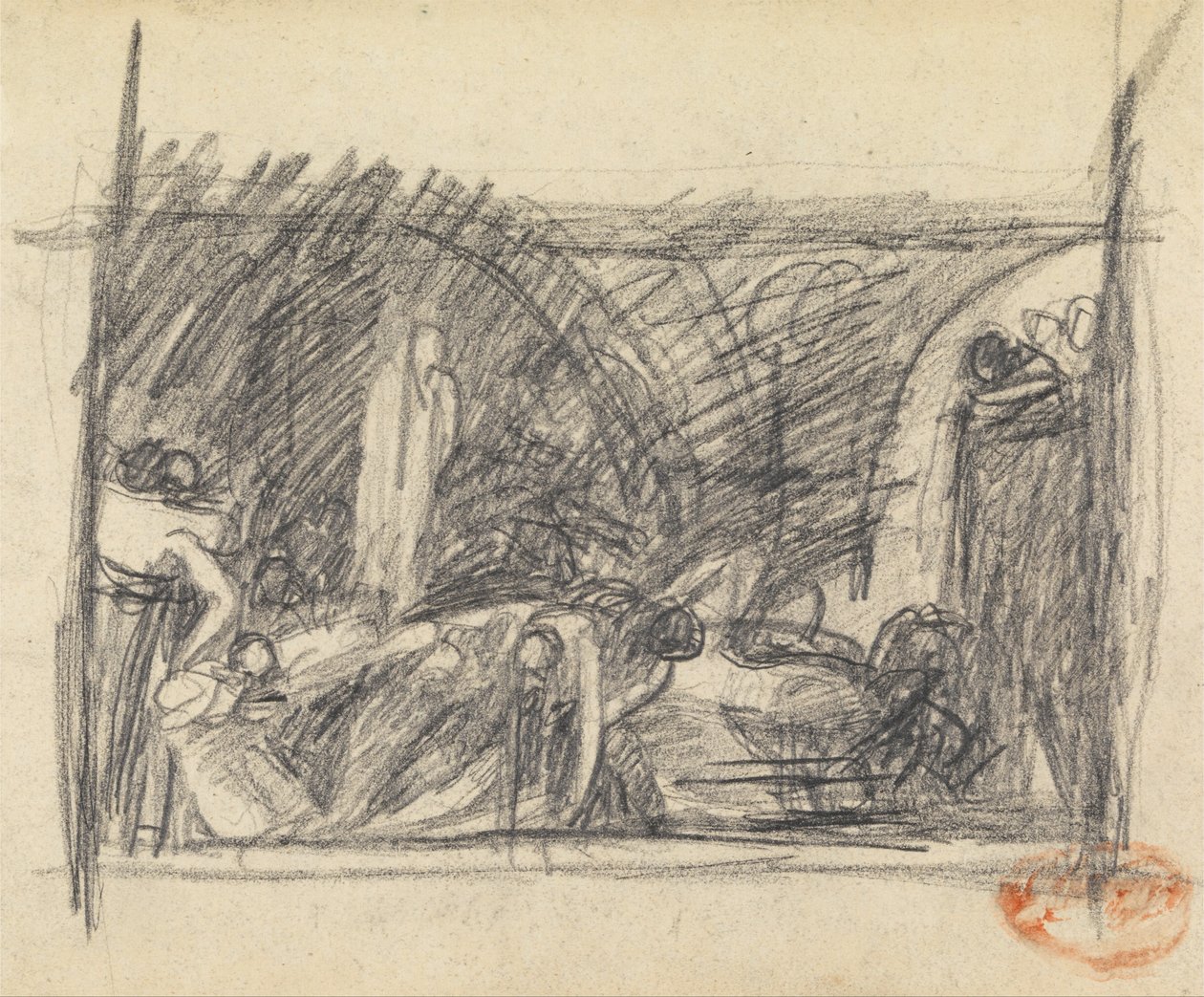 Rysunek Badanie składu 3 autorstwa George Romney
