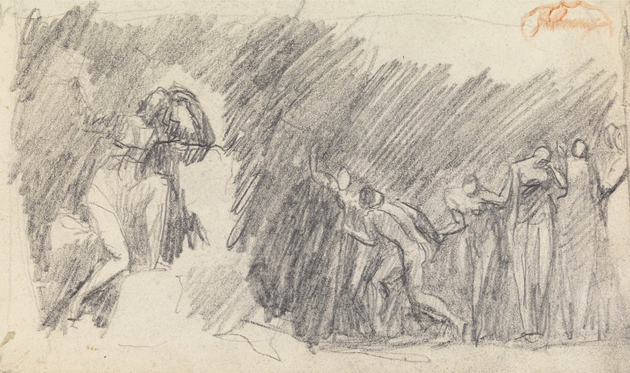Rysunek Badanie składu 5 autorstwa George Romney