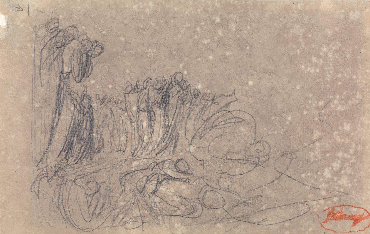 Grupa postaci, prawdopodobnie piekło autorstwa George Romney