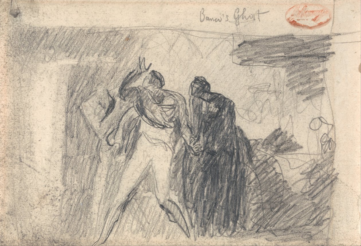Makbet: Scena bankietu autorstwa George Romney