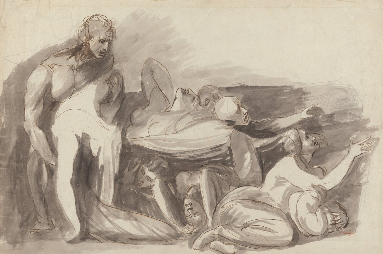 Scena więzienna autorstwa George Romney